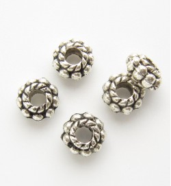 Tibetan Dotted Spacer 6mm